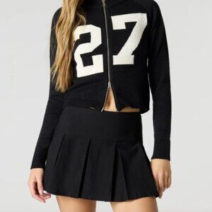 Urban Kids Black Pleated Mini Skirt, L